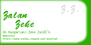 zalan zeke business card